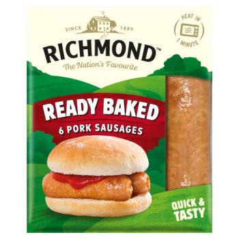 Richmond Ready Baked 6 Pork Sausages 264g