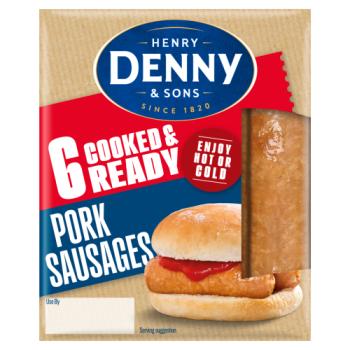 Henry Denny & Sons 6 Cooked & Ready Pork Sausages 264g
