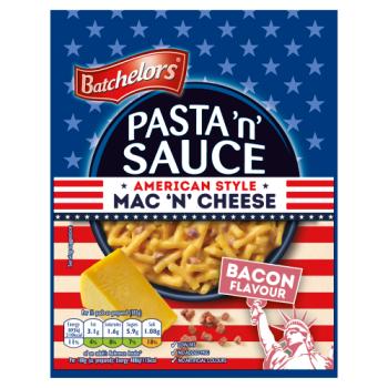 Batchelors American Style Mac 'n' Cheese Bacon Flavour Pasta 'n' Sauce 99g