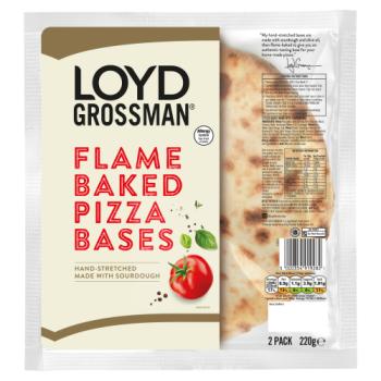 Loyd Grossman 2 Flame Baked Pizza Bases 220g