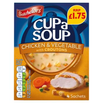 Batchelors 4 Chicken & Vegetable with Croutons Cup a Soup 110g