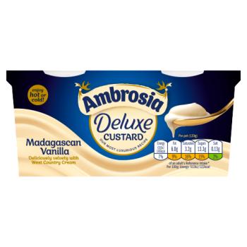 Ambrosia Deluxe Custard Madagascan Vanilla 2 x 120g (240g)