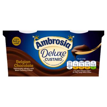 Ambrosia Deluxe Custard Belgian Chocolate 2 x 120g (240g)
