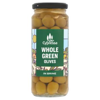 Cypressa Whole Green Olives in Brine 340g