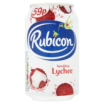 Rubicon Sparkling Lychee Juice Drink 330ml Can, Pmp 59p