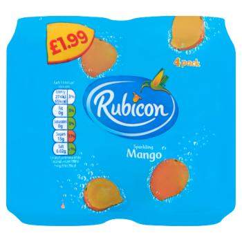 Rubicon Sparkling Mango Juice Drink 4 x 330ml