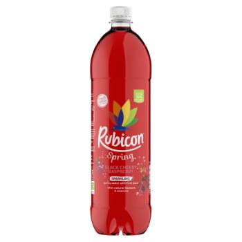 Rubicon Spring Black Cherry Raspberry Flavoured Sparkling Spring Water 1.5L
