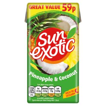 Sun Exotic Pineapple &coconut .59p