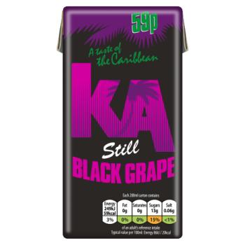 Ka Still Black Grape Juice 288ml Carton, Pmp 59p