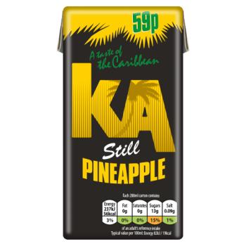 Ka Still Pineapple Juice 288ml Carton, Pmp 59p
