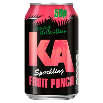 KA Sparkling Fruit Punch 330ml Can, PMP 59p