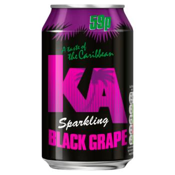 KA Sparkling Black Grape 330ml Can, PMP 59p