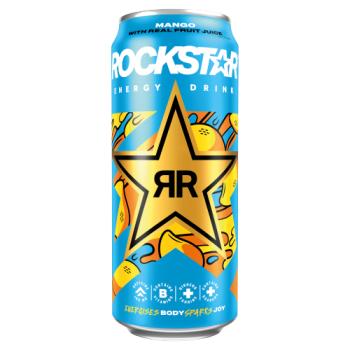 Rockstar Energy Drink Mango with Real Fruit Juice 500ml