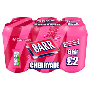 Barr Cherryade 6 x 330ml Cans PMP £2