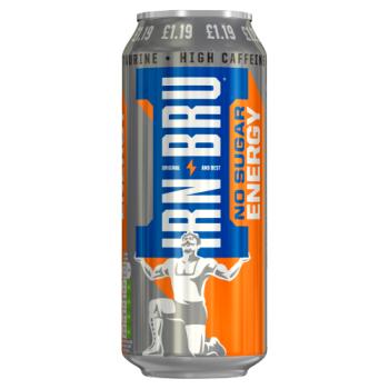 Irn-bru Energy No Sugar 500ml, £1.19 Pmp