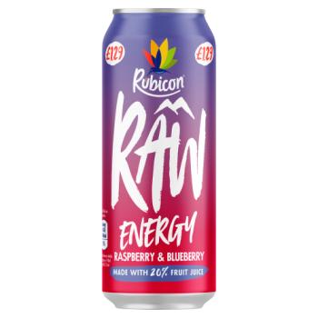 Rubicon Raw Energy Raspberry & Blueberry 500ml, Pmp, £1.29