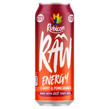 Rubicon Raw Energy Cherry & Pomegranate 500ml, Pmp, £1.29