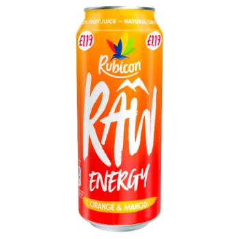 Rubicon Raw Energy Orange & Mango 500ml