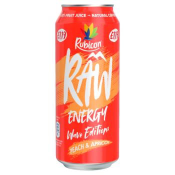 Rubicon Raw Energy Wave Editions Peach & Apricot 500ml