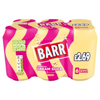 Barr American Cream Soda 6 x 330ml
