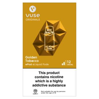Vuse Originals Golden Tobacco ePod eLiquid Pods 12mg/ml