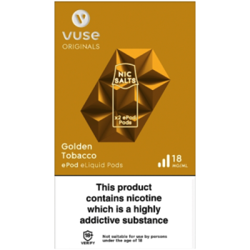 Vuse Originals 2 Golden Tobacco ePod eLiquid Pods 18 mg/ml