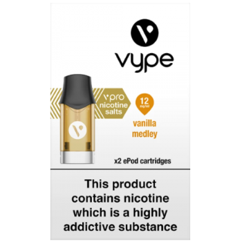 Vype Vpro Vanilla Medley 12mg x2 ePod Cartridges 