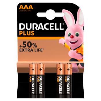 Duracell Plus AAA Alkaline Batteries 4pk