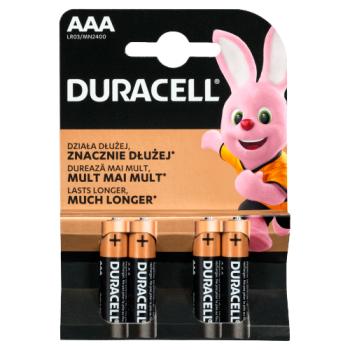 Duracell AAA 1.5 V Alkaline Battery 4 Pieces