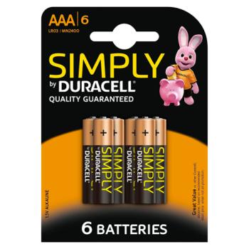 Simply by Duracell AAA Batteries 6pk