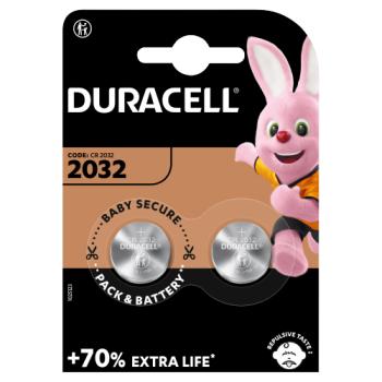Duracell Specialty 2032 Lithium Coin Battery 3V, pack of 2 (DL2032/CR2032)