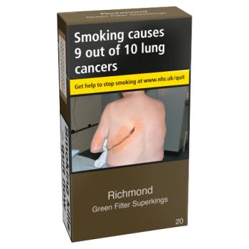 Richmond Green Filter Superkings 20 Cigarettes