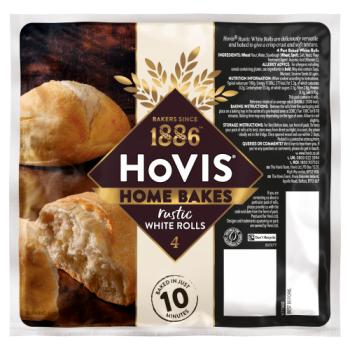 Hovis Home Bakes 4 Rustic White Rolls