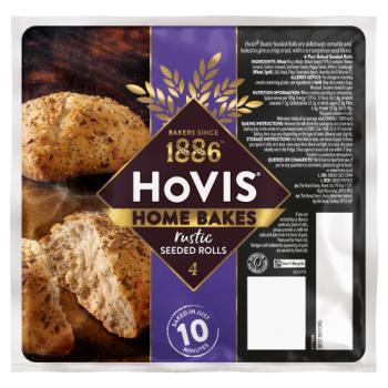 Hovis Home Bakes 4 Rustic Seeded Rolls