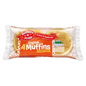 Mothers Pride 4 English Muffins