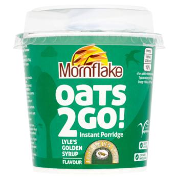 Mornflake Oats2Go Instant Porridge Lyle's Golden Syrup Flavour 62g