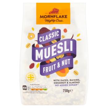 Mornflake Mighty Oats Classic Muesli Fruit & Nut 750g