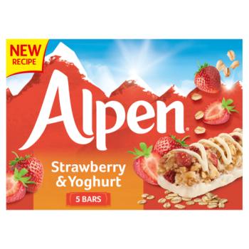 Alpen Cereal Bars Strawberry & Yoghurt 5 X 29g