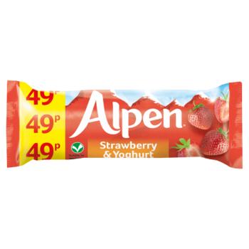 Alpen Cereal Bars Strawberry And Yoghurt 24 X 29g Pmp 49p