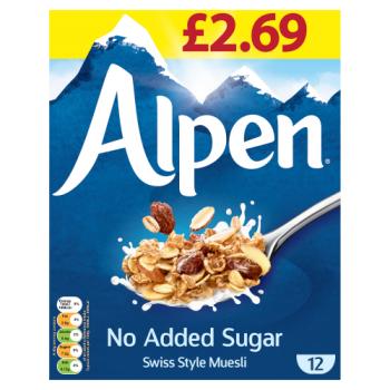 Alpen Muesli No Added Sugar 550g PMP £2.69