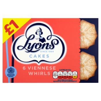 Lyons Viennese Whirls £1 6pk