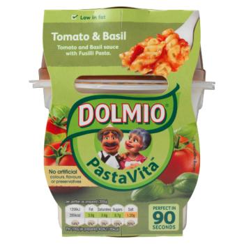Dolmio Pasta Vita Tomato and Basil Microwave Ready Meal Pot 300g