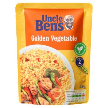 Uncle Bens Golden Vegetable Microwave Rice 250g