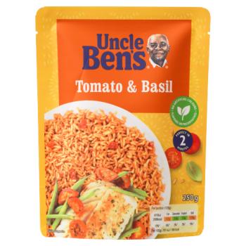 Uncle Bens Tomato and Basil Microwave Rice 250g