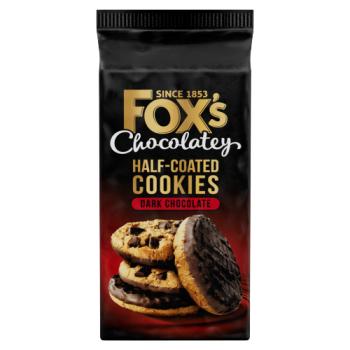 Fox's Half Coated Dark Chocolate Cookies 175g