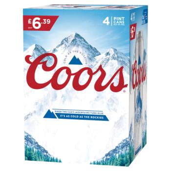 Coors Pint 4pk Pmp £