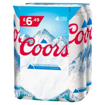 Coors 4 x 500ml Cans