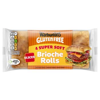 Warburtons Gluten Free 4 Super Soft Brioche Rolls