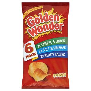 Golden Wonder Assortment Crisps 6 x 25g