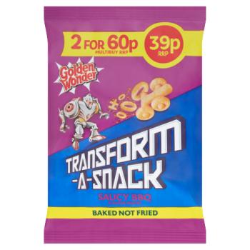 Golden Wonder Transform-A-Snack Saucy BBQ Flavour Snacks 30g